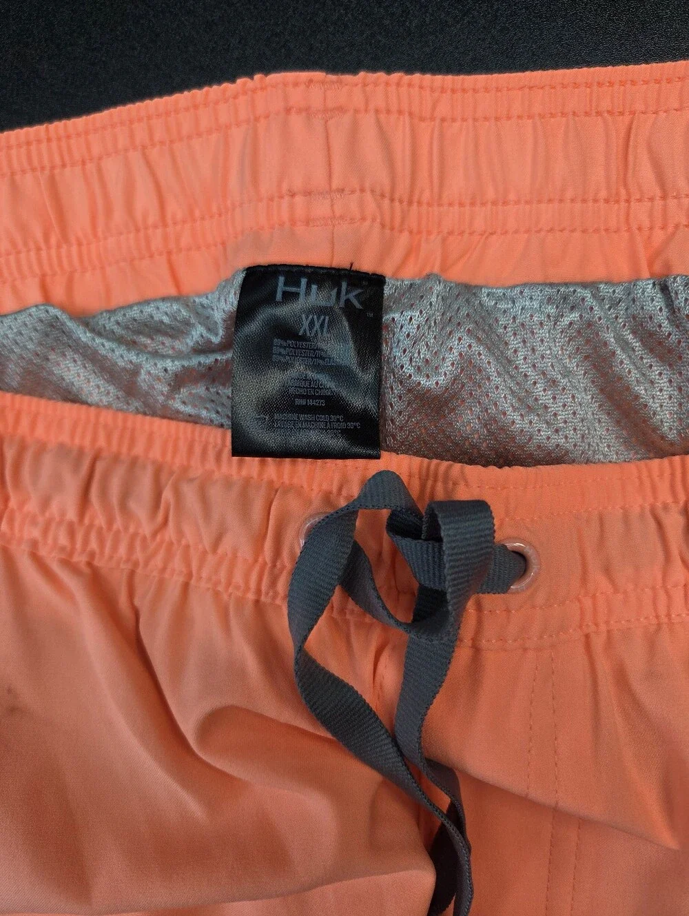 HUK Men’s Performance Fishing Shorts Medium Blue Orange Colorblock #1488